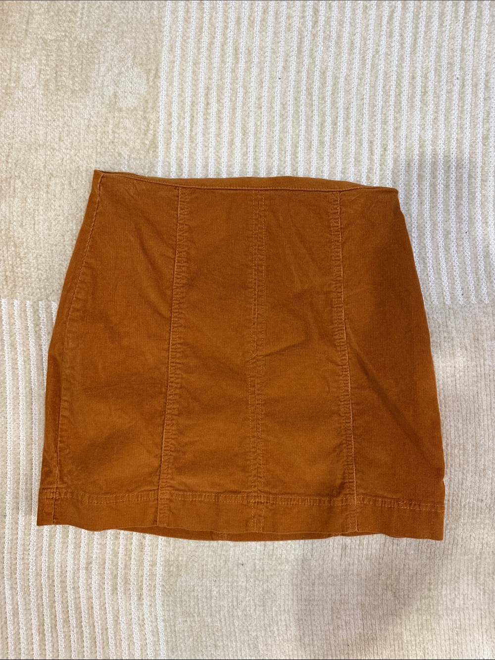 love, Fire Rust Orange Mini Skirt